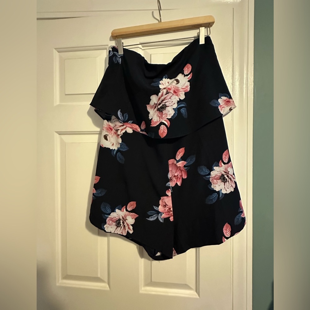 City Chic Navy Floral Romper